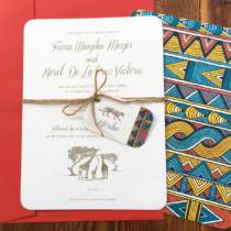 Safari wedding invitations for an African wedding