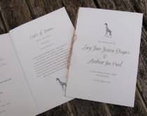 An order of service booklet to match the Safari Wedding invitations