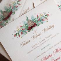 Christmas wedding invitations