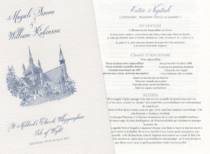 Example of a bilingual wedding order of service in English and French