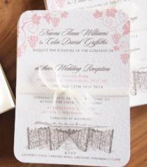 An evening invitation for a vineyard wedding