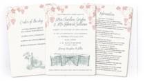vineyard wedding invitation graphics with information sheets