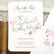 Summer roses wedding save the date