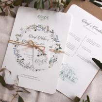 wedding invitation and itinerary