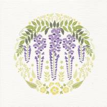 contemporary wisteria card