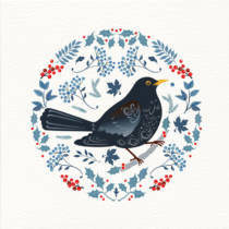 Blackbird Christmas card