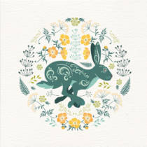 Meadow Hare greeting card