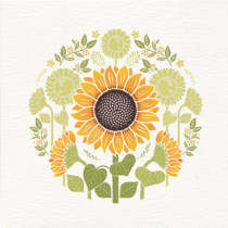 Sunflower greetings card